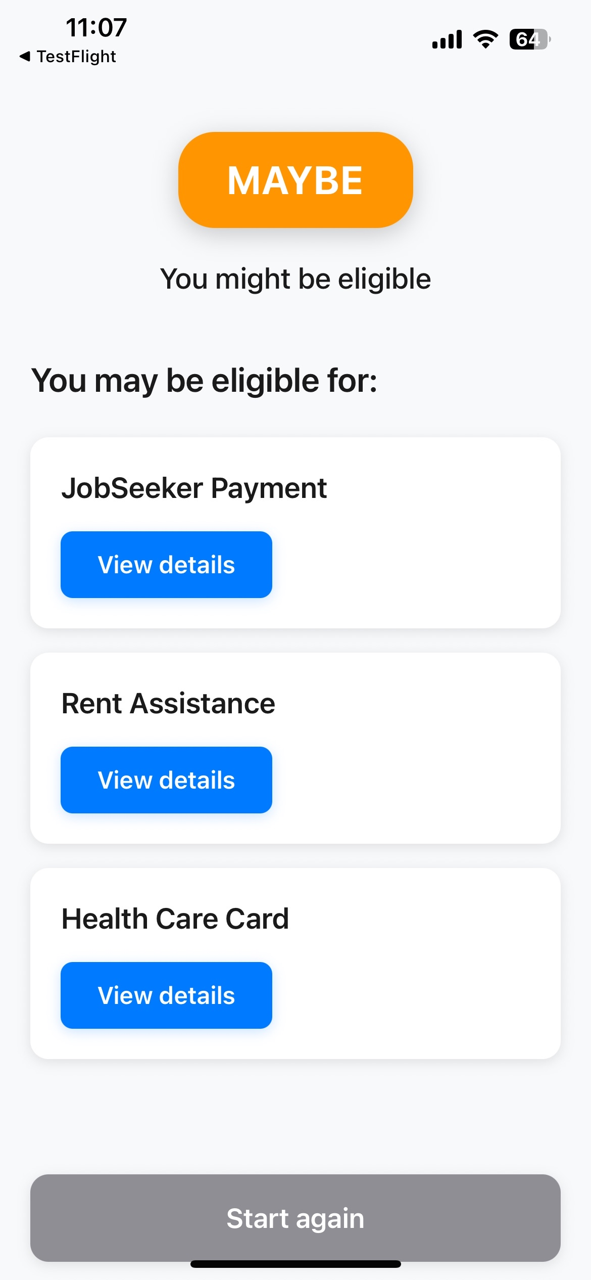 JobSeeker Quick Check Screenshot 3